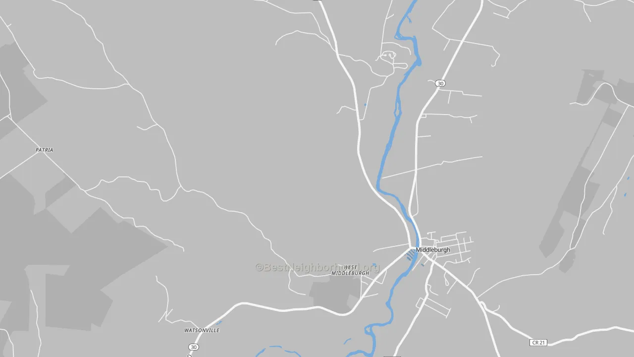 Transit Grade map of West Middleburgh, NY
