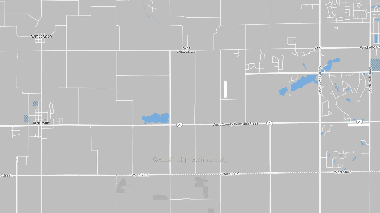 Transit Grade map of West Middleton, IN