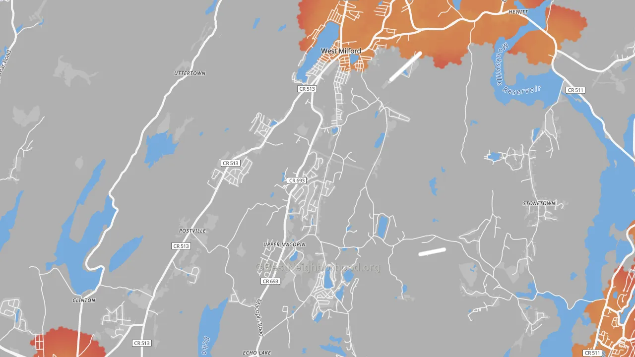 Transit Grade map of West Milford, NJ