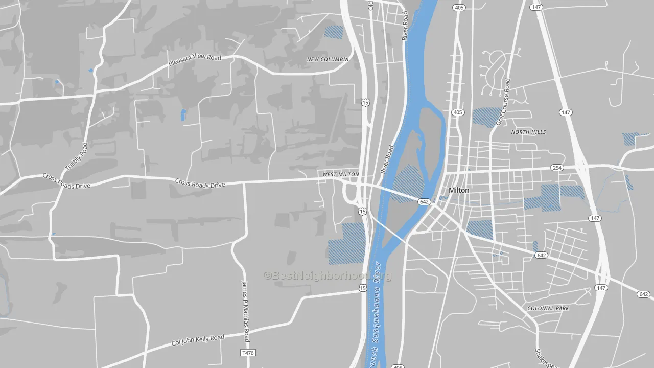 Transit Grade map of West Milton, PA