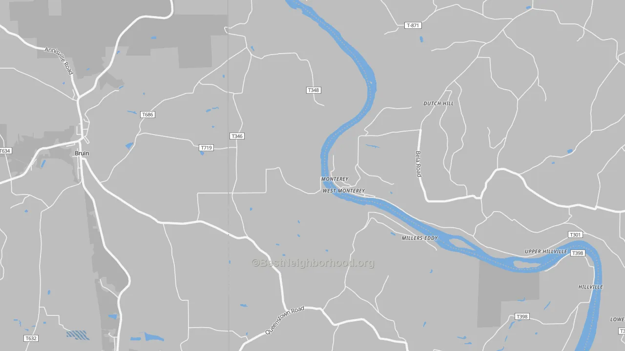 Transit Grade map of West Monterey, PA