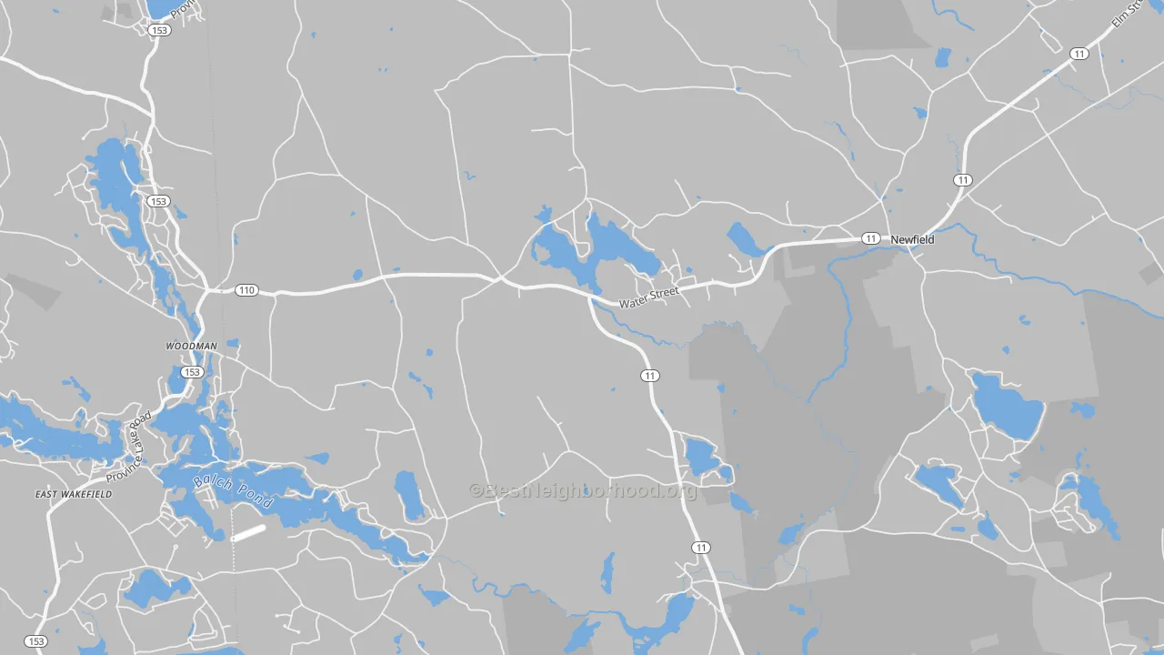 Transit Grade map of West Newfield, ME