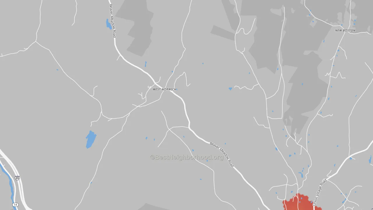 Transit Grade map of West Norwich, VT
