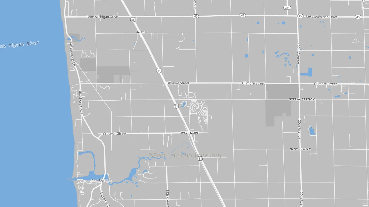 Transit Grade map of West Olive, MI