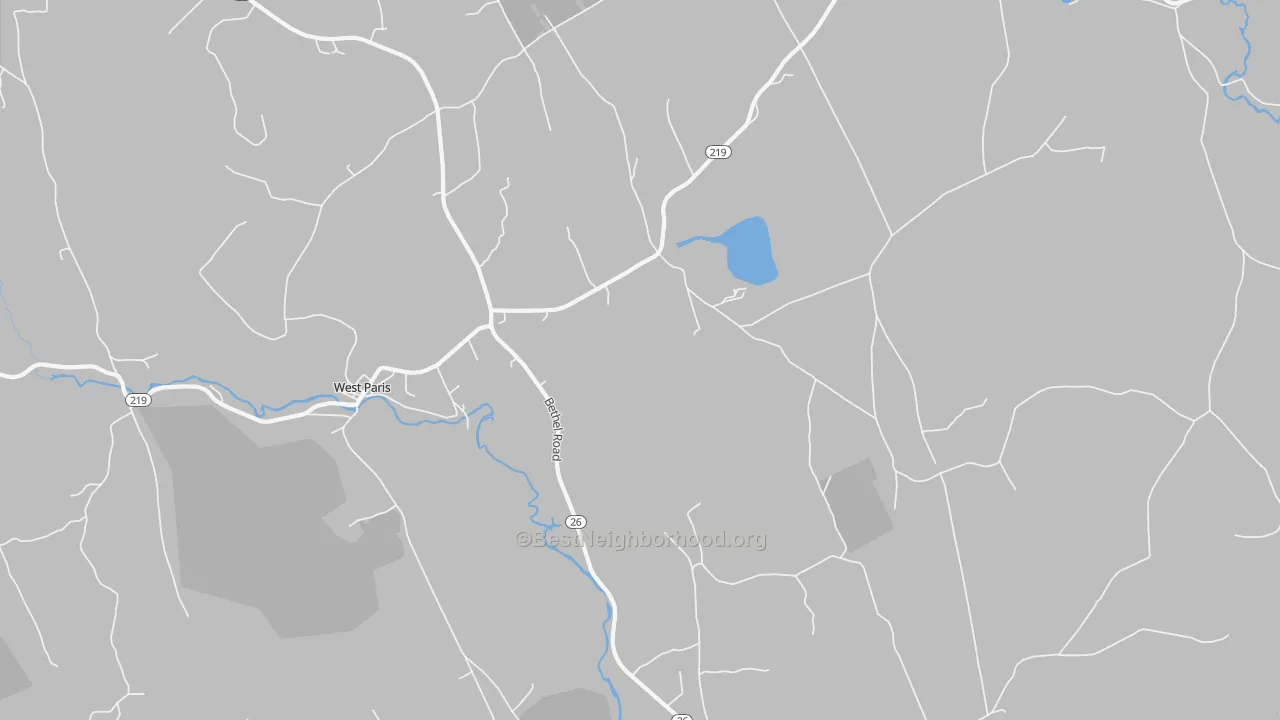 Transit Grade map of West Paris, ME