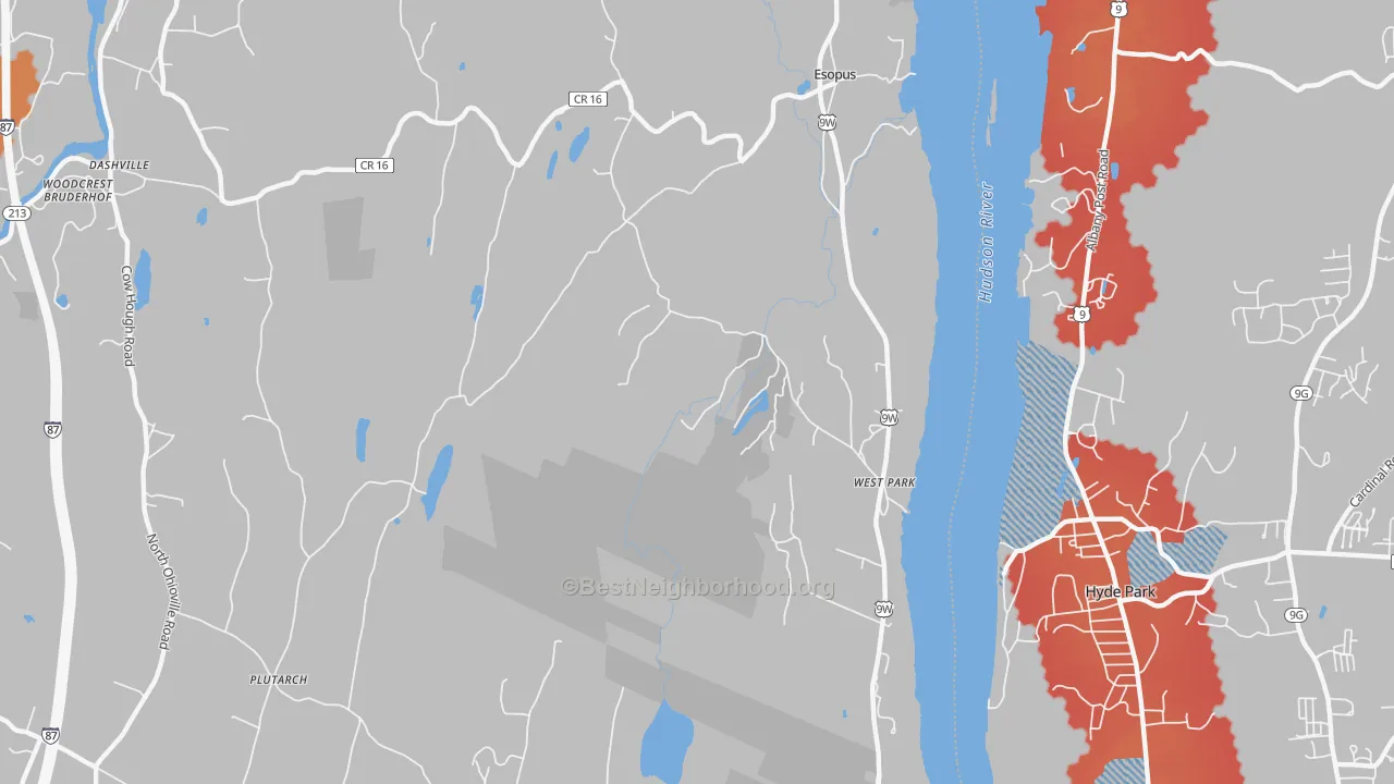 Transit Grade map of West Park, NY