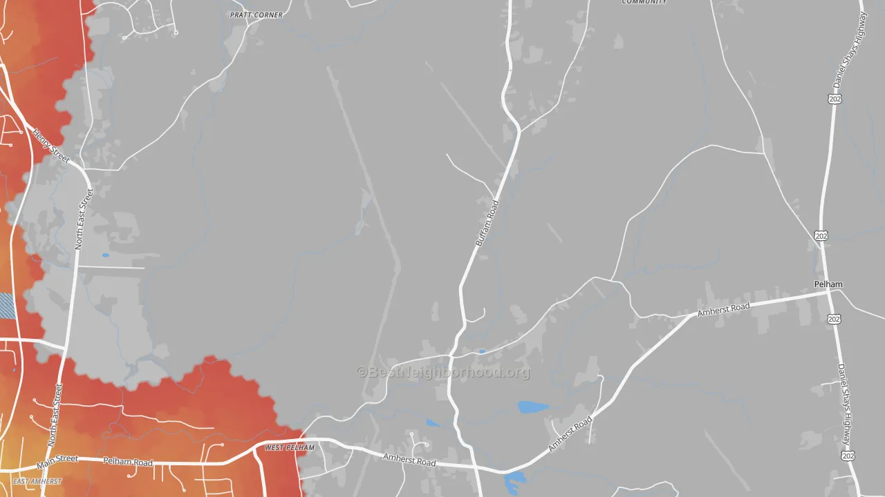 Transit Grade map of West Pelham, MA