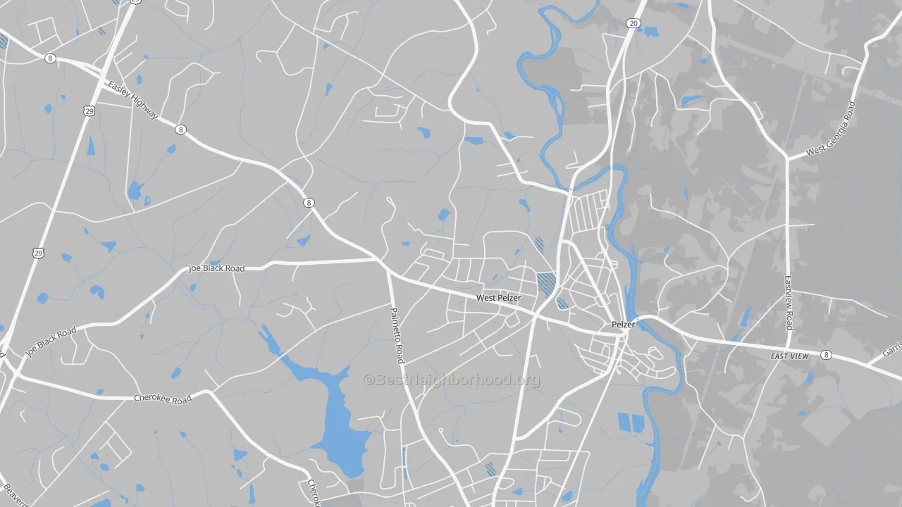 Transit Grade map of West Pelzer, SC