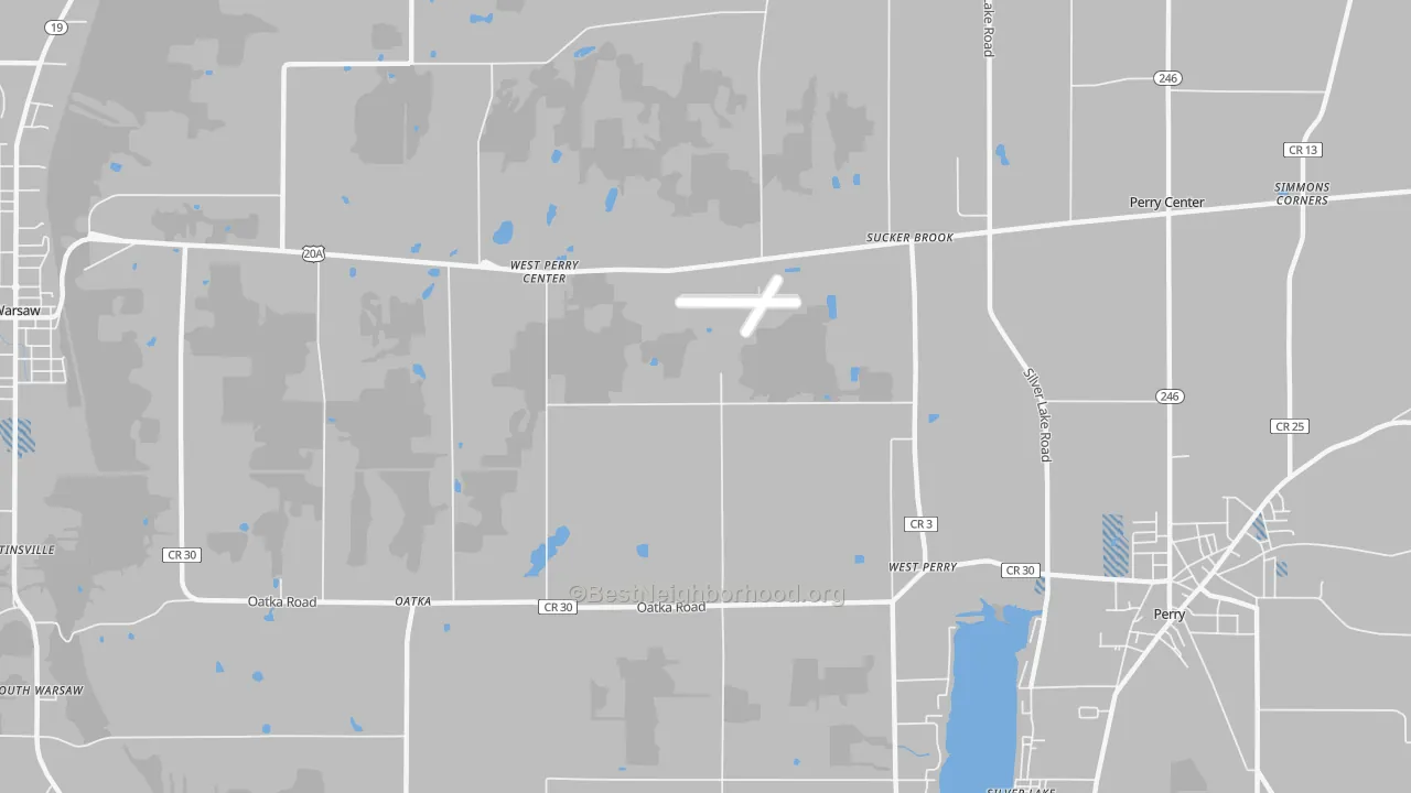Transit Grade map of West Perry, NY
