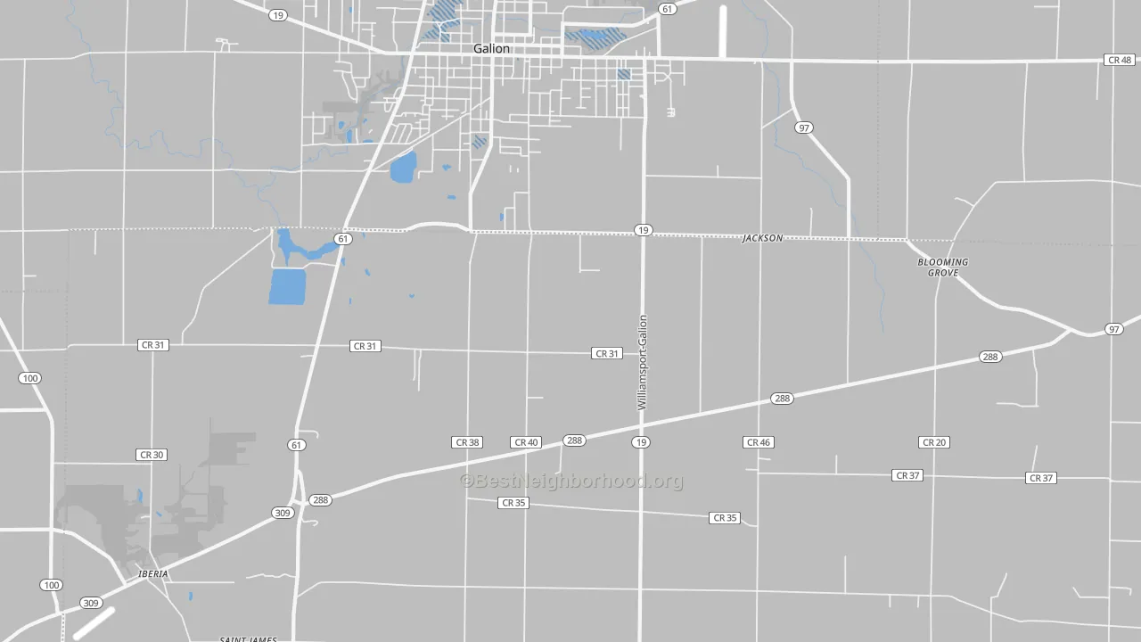 Transit Grade map of West Point, OH