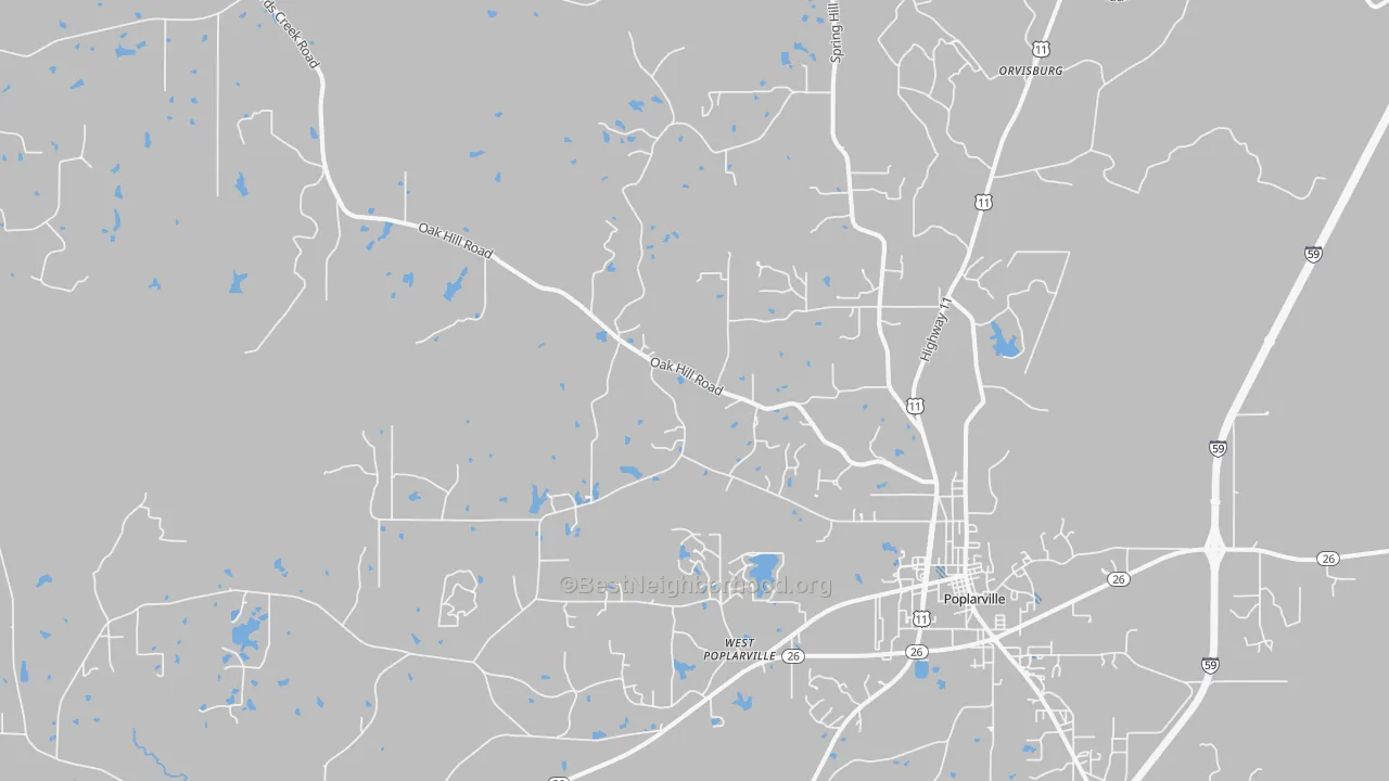 Transit Grade map of West Poplarville, MS