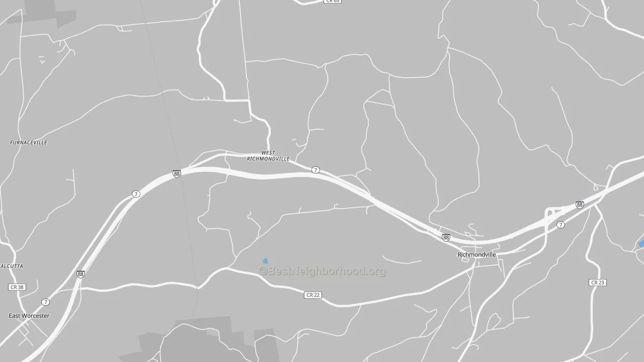 Transit Grade map of West Richmondville, NY