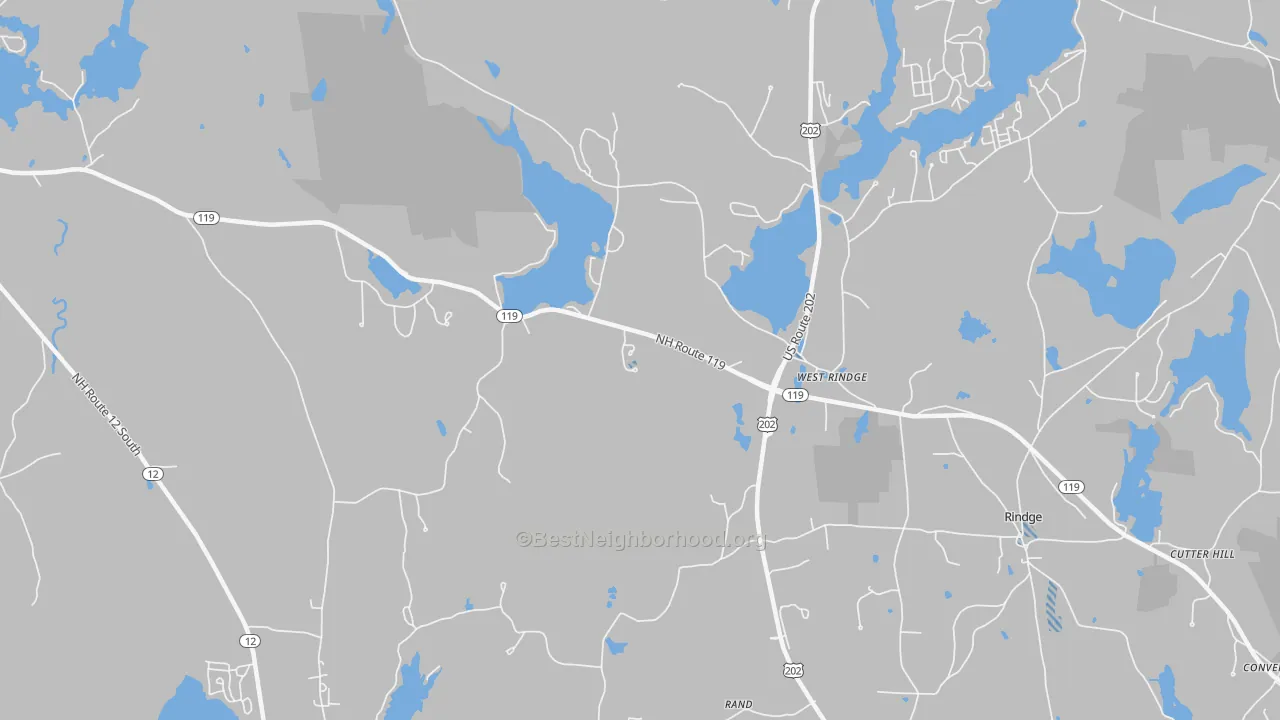 Transit Grade map of West Rindge, NH