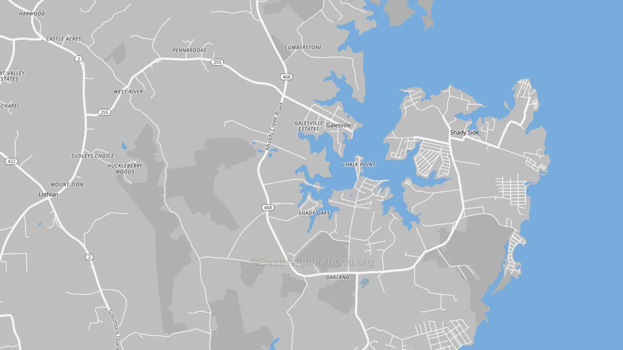 Transit Grade map of West River, MD