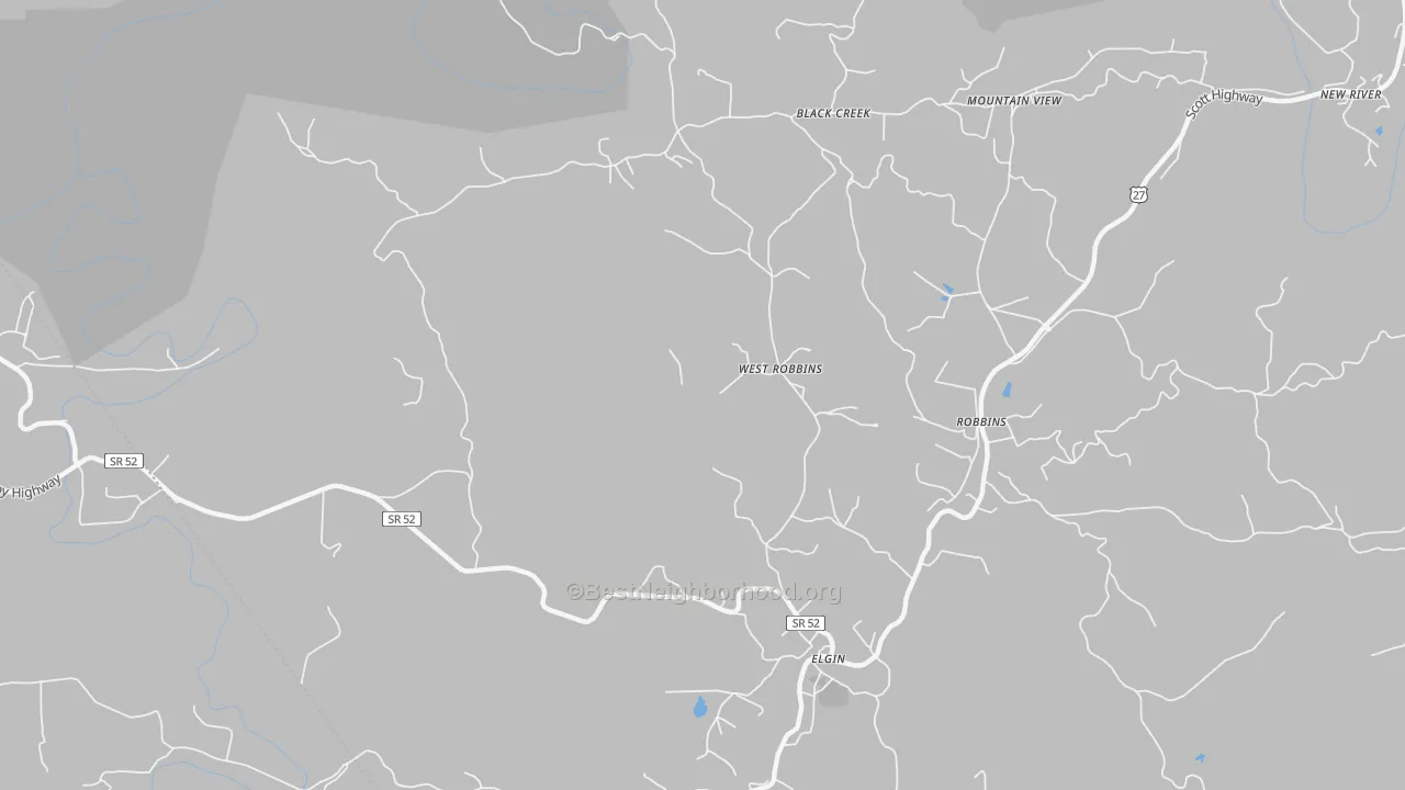 Transit Grade map of West Robbin, TN