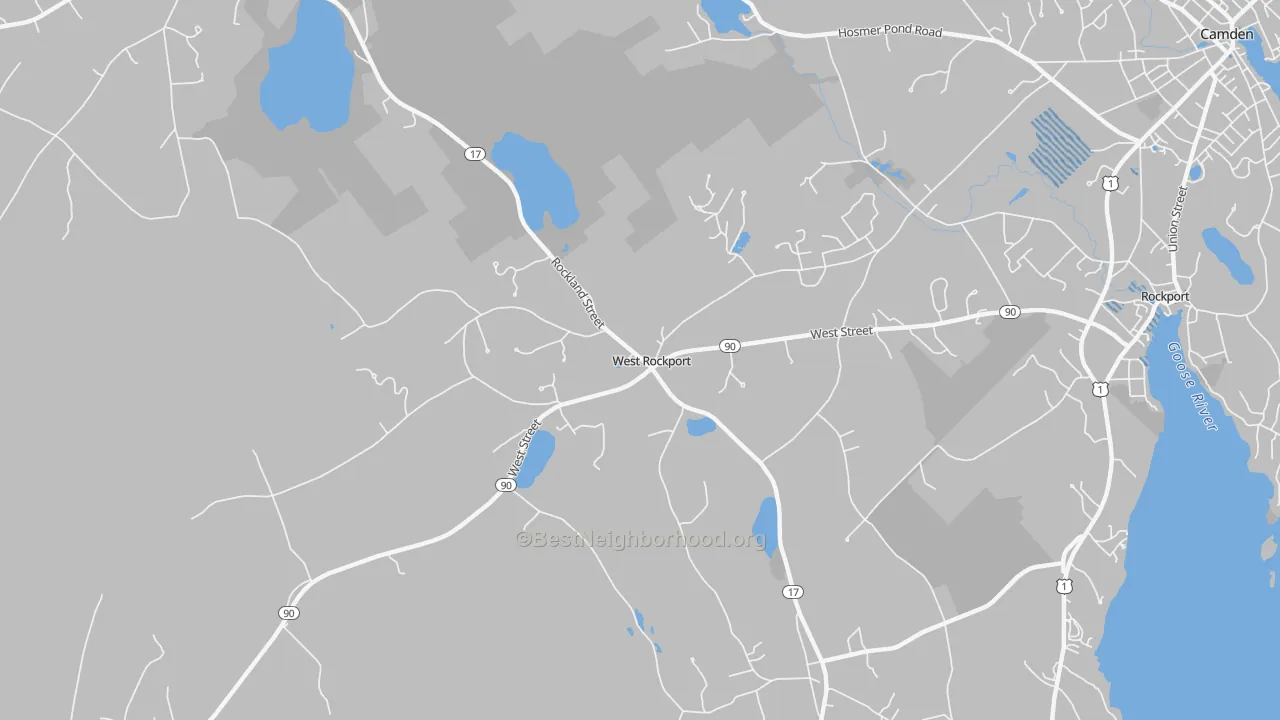 Transit Grade map of West Rockport, ME