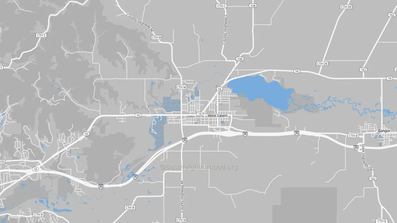 Transit Grade map of West Salem, WI