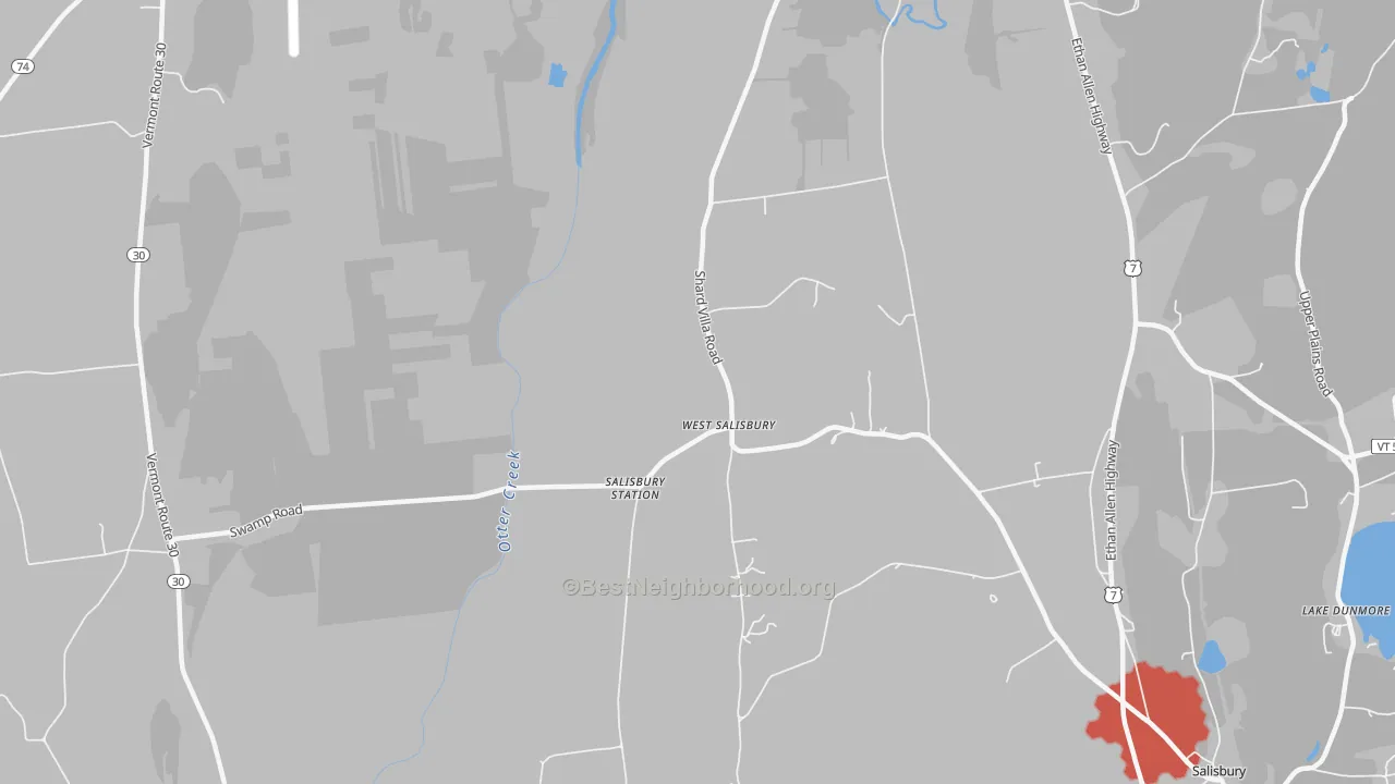 Transit Grade map of West Salisbury, VT