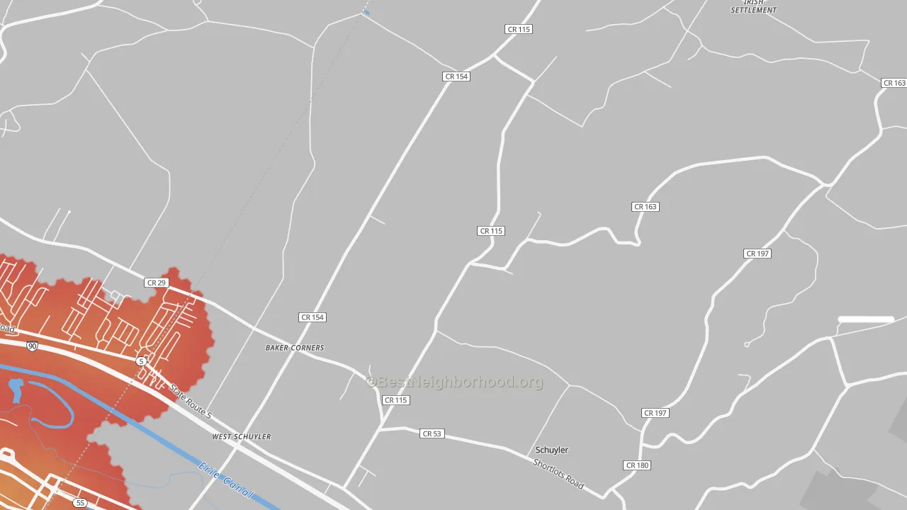 Transit Grade map of West Schuyler, NY