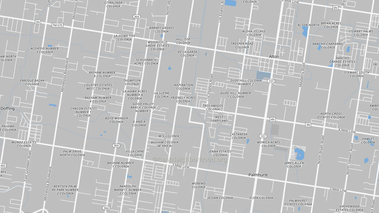 Transit Grade map of West Sharyland, Mission, TX