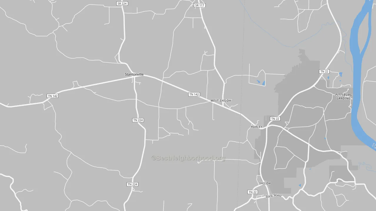 Transit Grade map of West Shiloh, TN