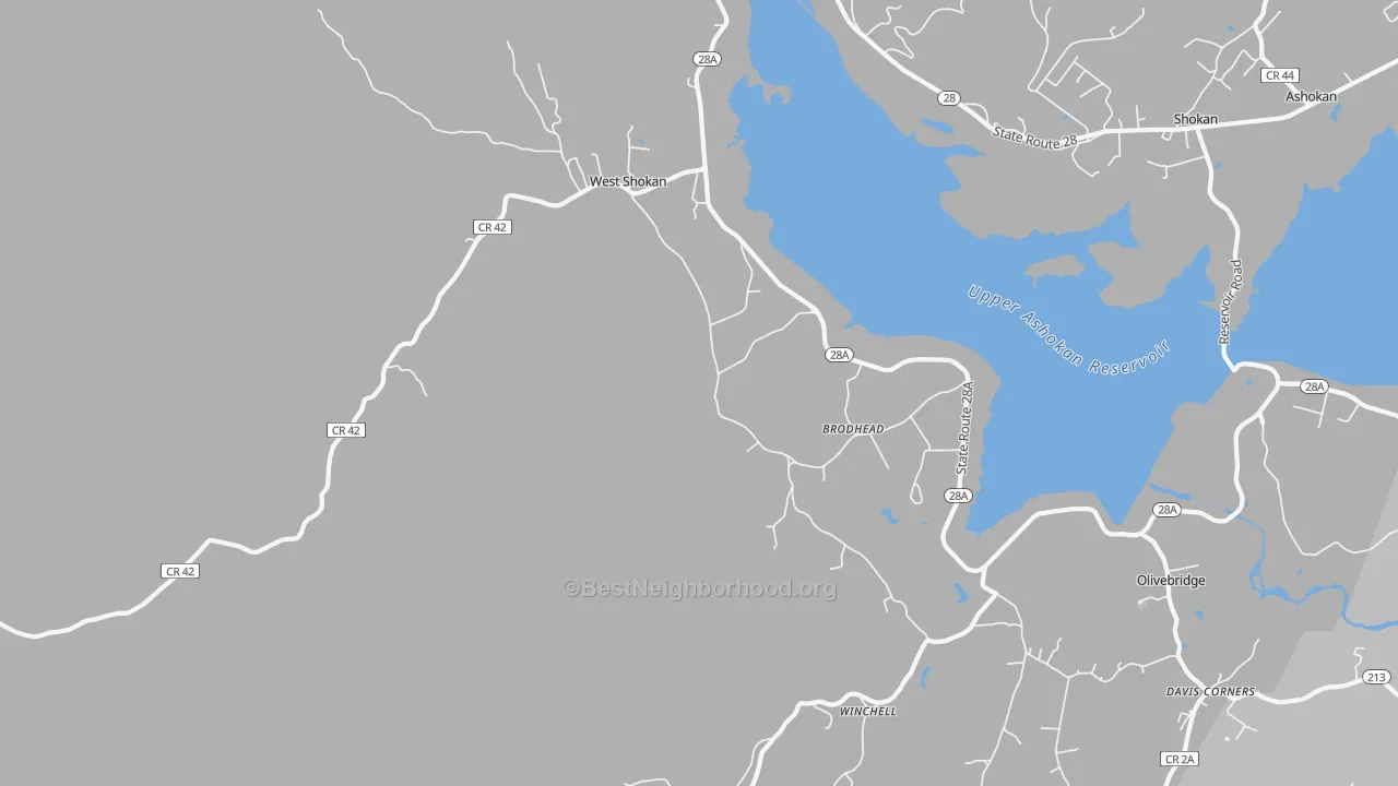 Transit Grade map of West Shokan, NY