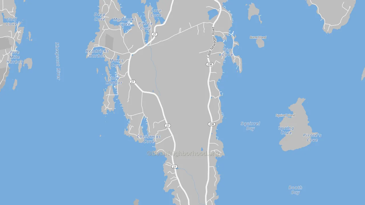 Transit Grade map of West Southport, ME