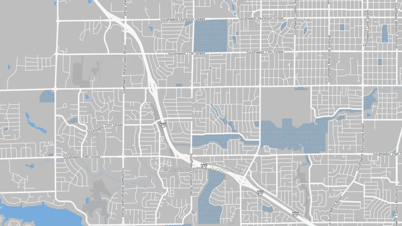 Transit Grade map of West Southwest 3, Topeka, KS