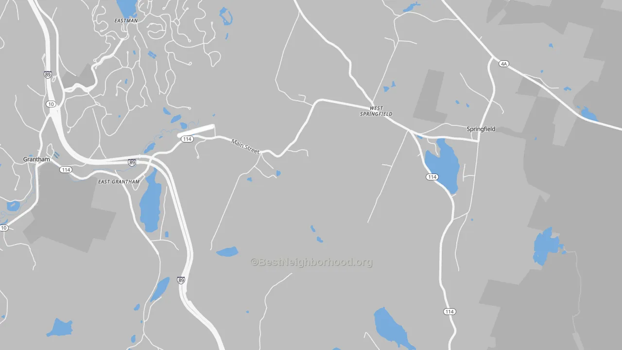 Transit Grade map of West Springfield, NH