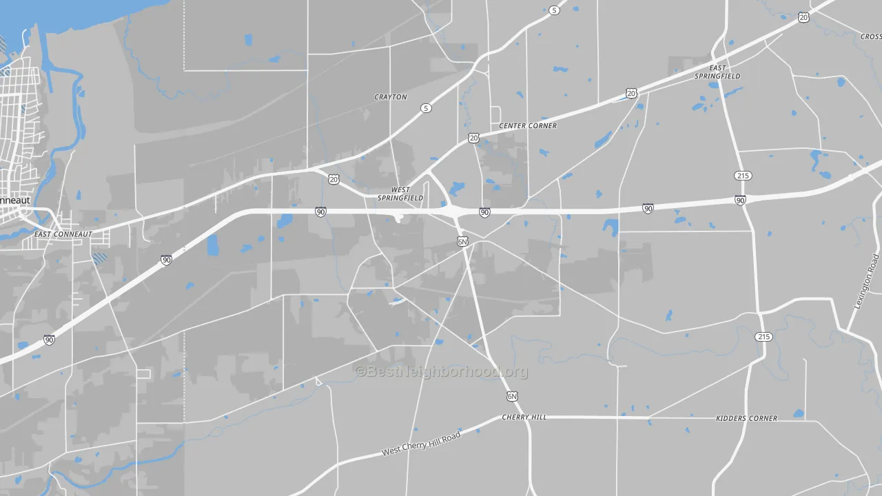 Transit Grade map of West Springfield, PA