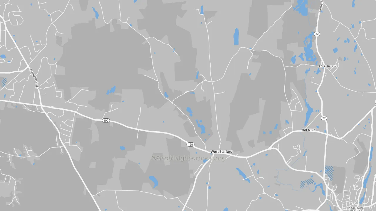 Transit Grade map of West Stafford, CT