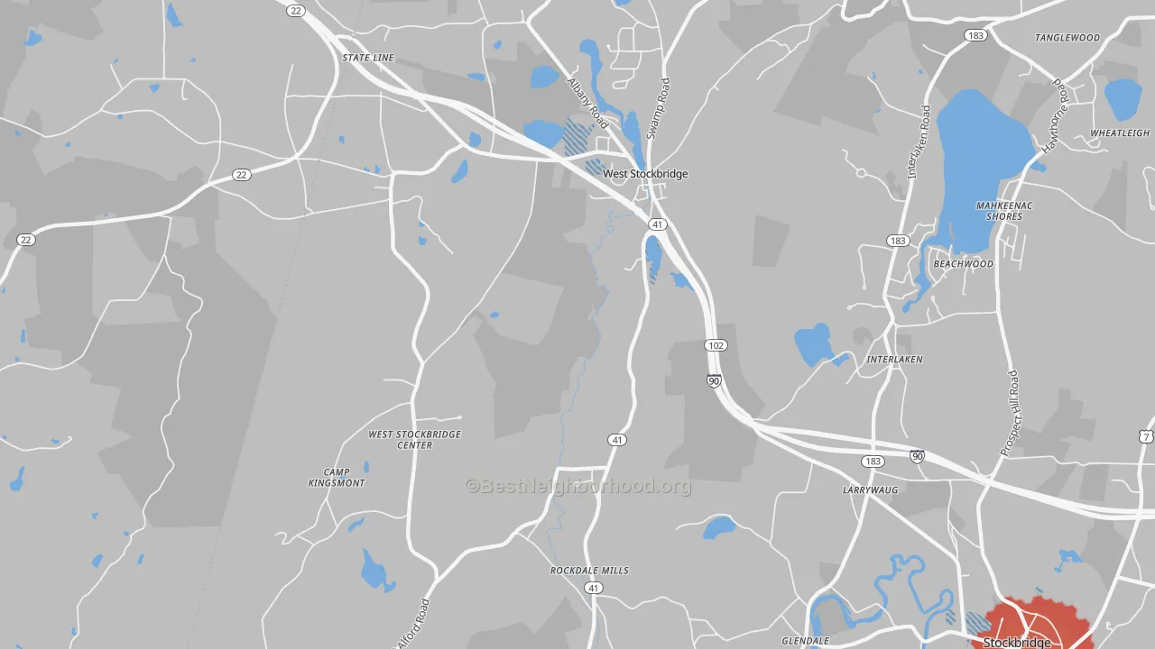 Transit Grade map of West Stockbridge, MA