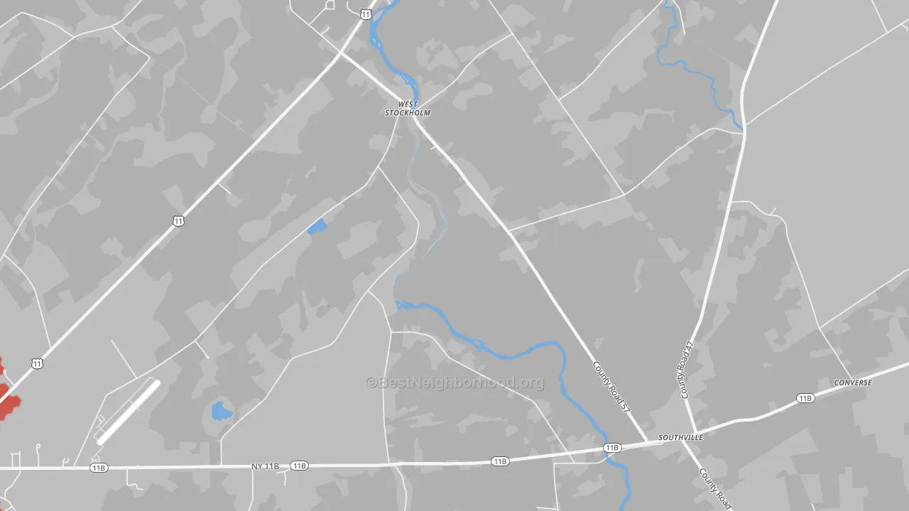 Transit Grade map of West Stockholm, NY