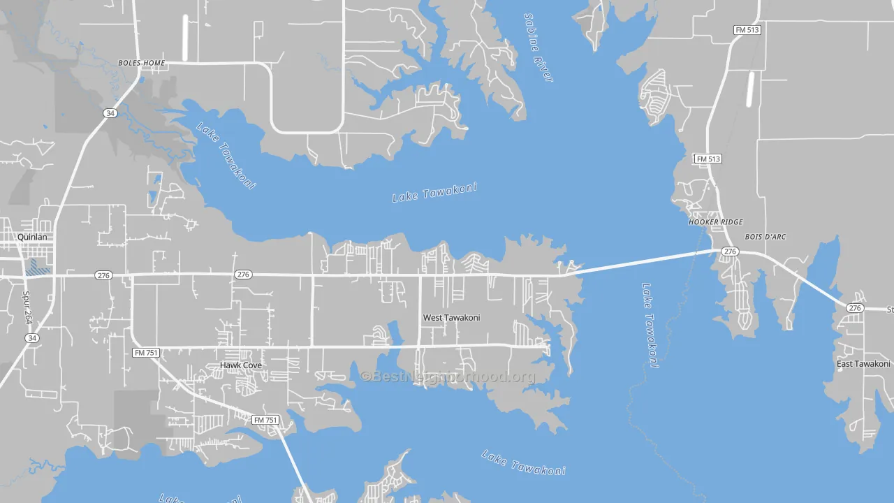 Transit Grade map of West Tawakoni, TX