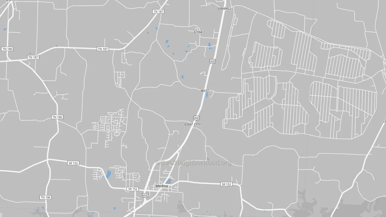 Transit Grade map of West, TN