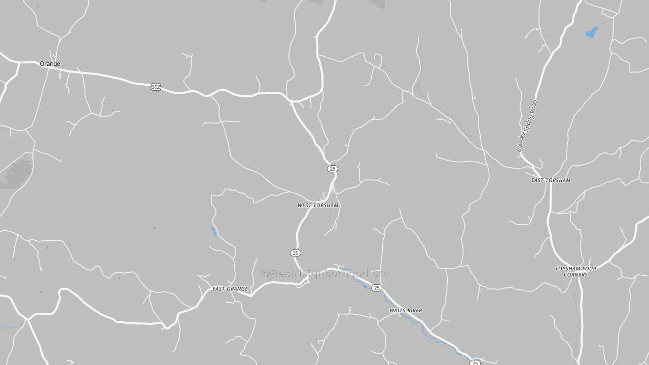 Transit Grade map of West Topsham, VT
