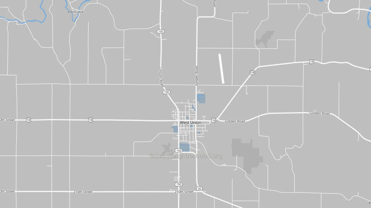 Transit Grade map of West Union, IA