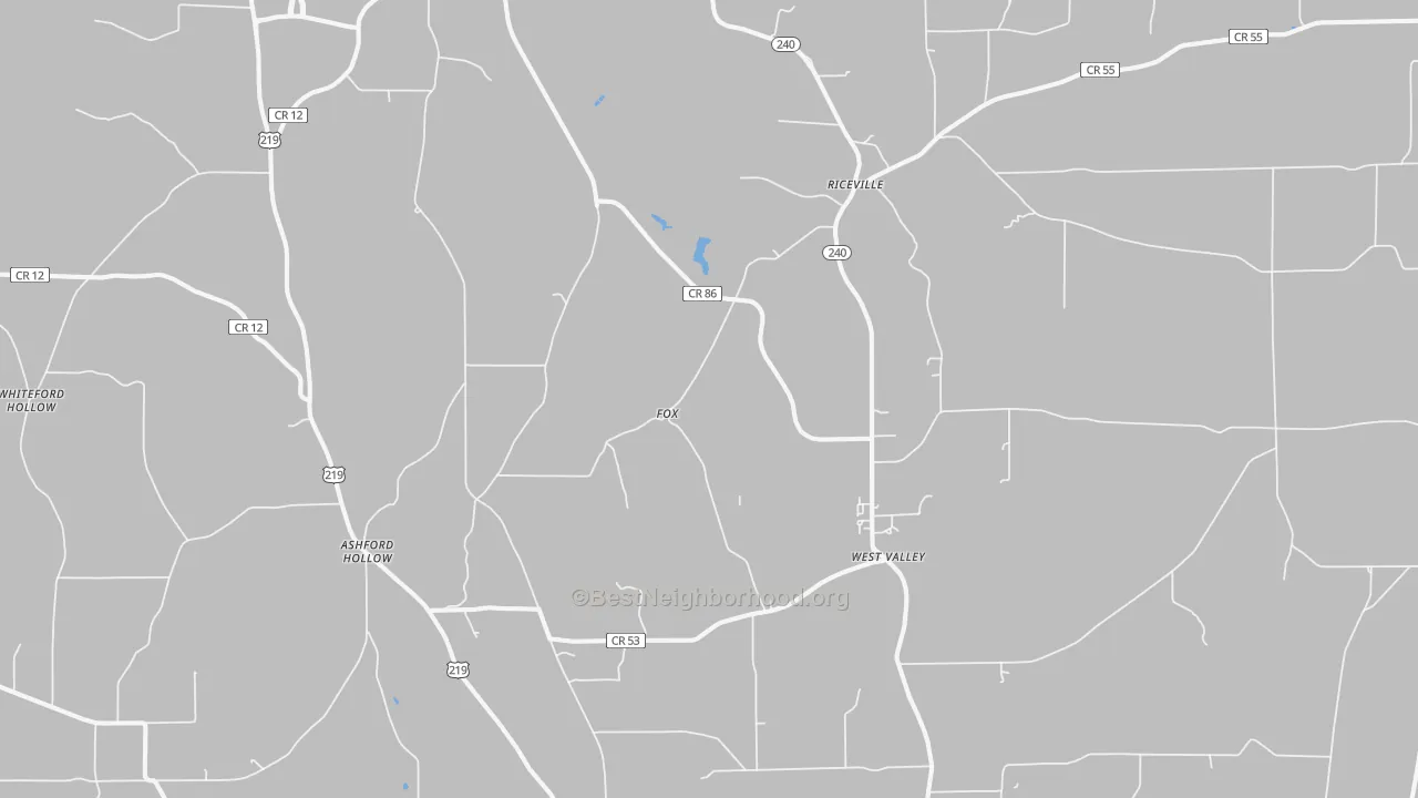 Transit Grade map of West Valley, NY