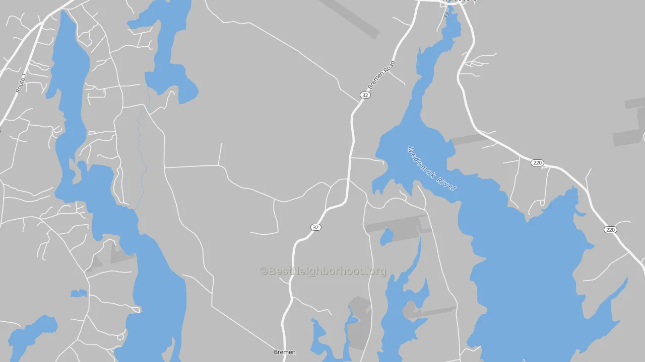 Transit Grade map of West Waldoboro, ME
