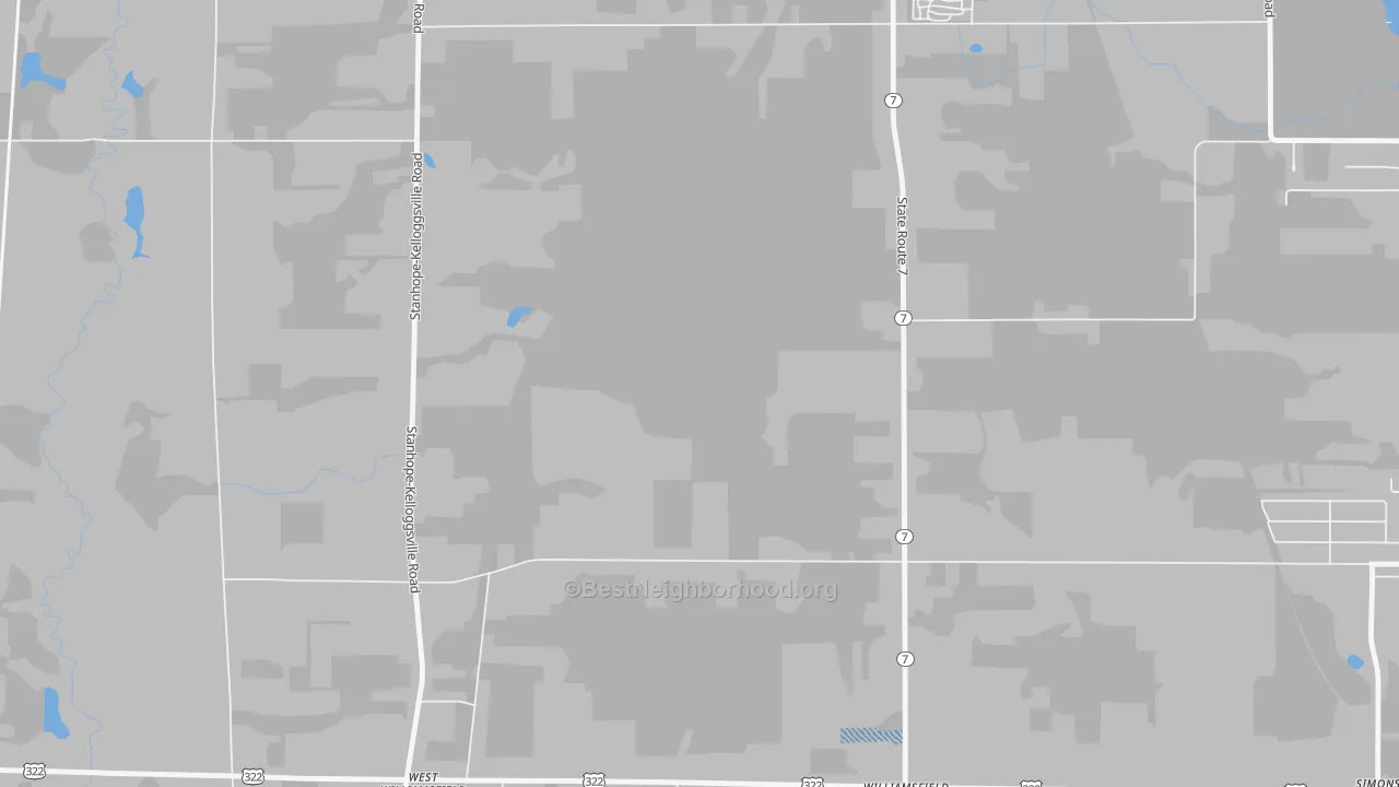 Transit Grade map of West Williamsfield, OH