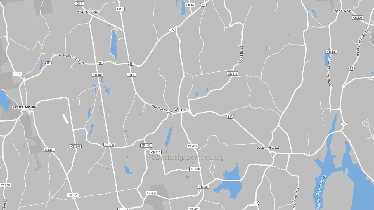 Transit Grade map of Westerlo, NY