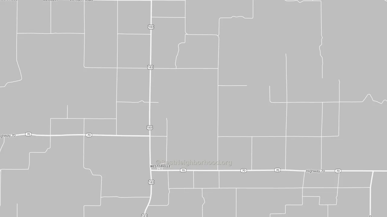 Transit Grade map of Westerville, NE