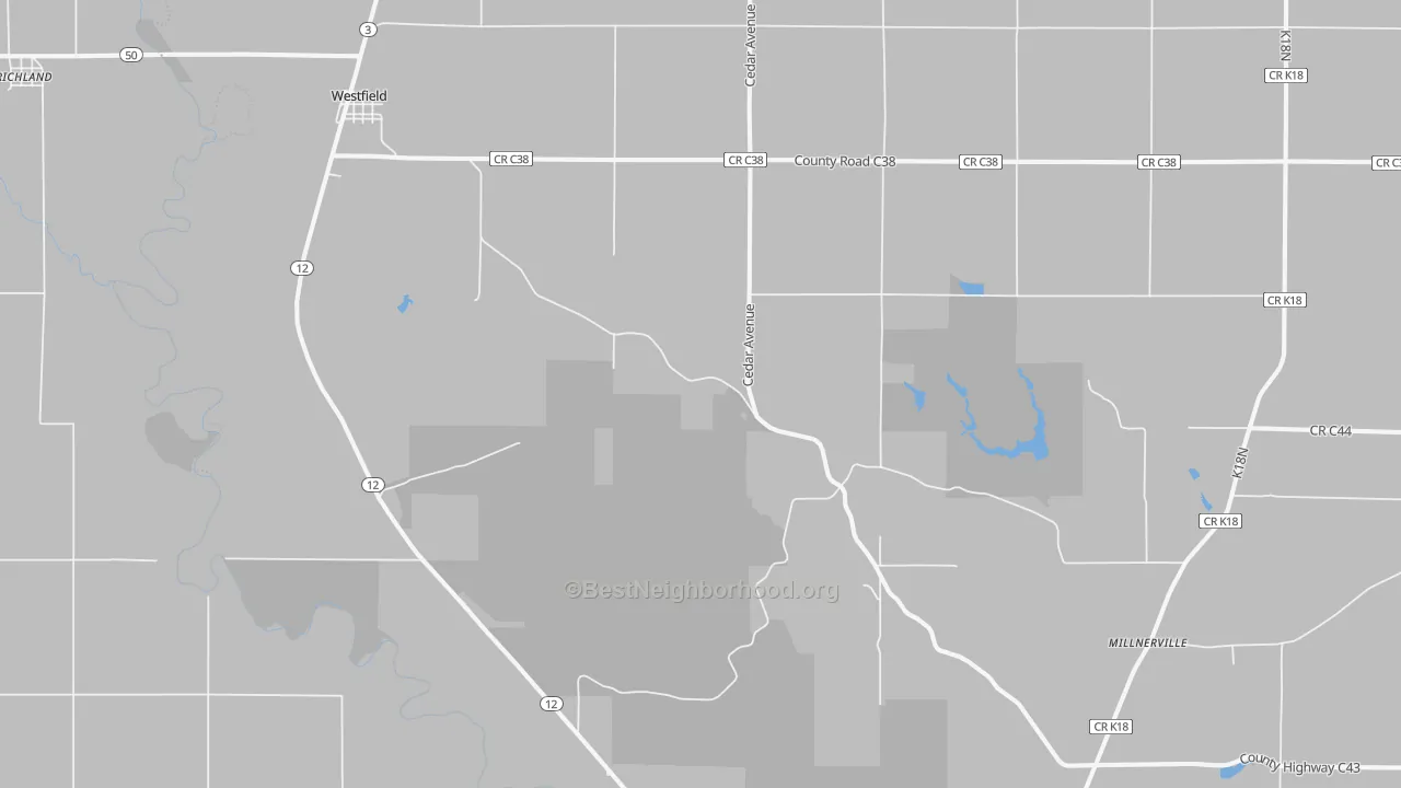 Transit Grade map of Westfield, IA