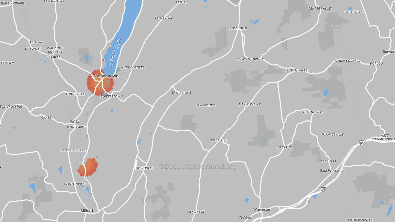 Transit Grade map of Westford, NY