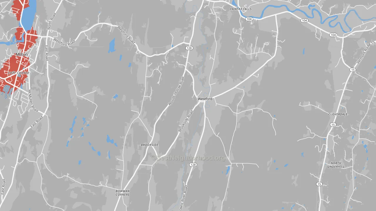 Transit Grade map of Westford, VT