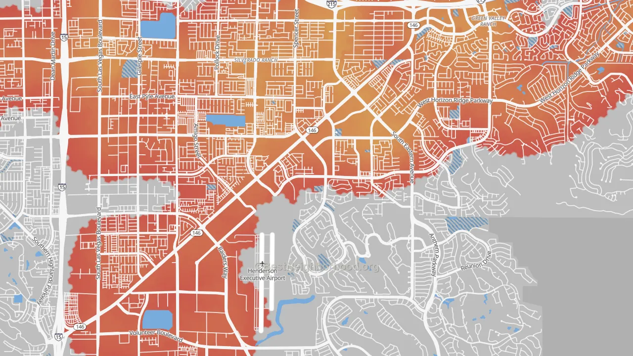 Transit Grade map of Westgate, Henderson, NV