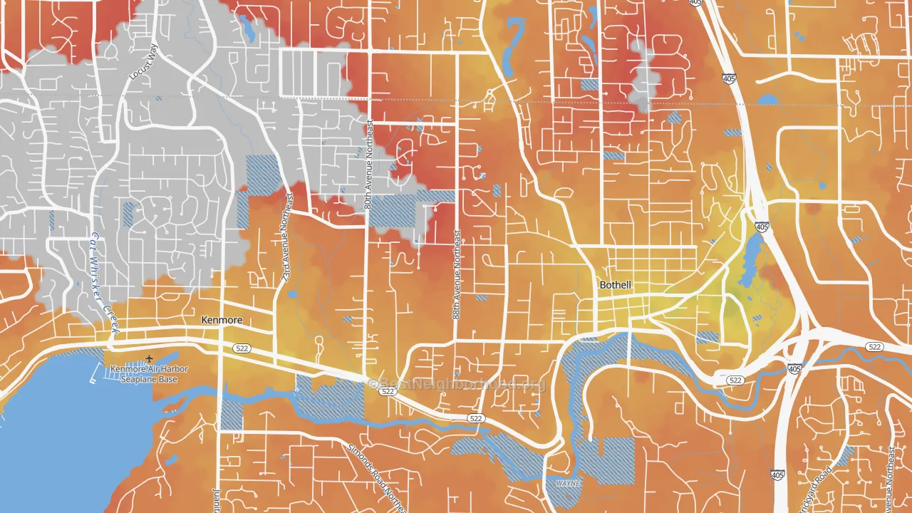 Transit Grade map of Westhill, Bothell, WA
