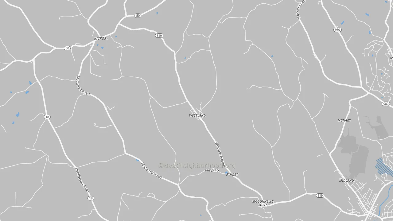 Transit Grade map of Westland, PA