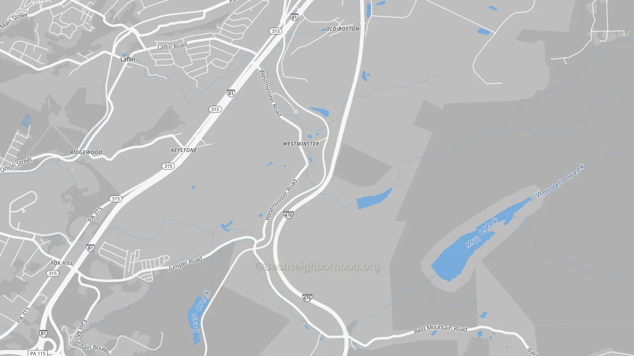Transit Grade map of Westminster, PA