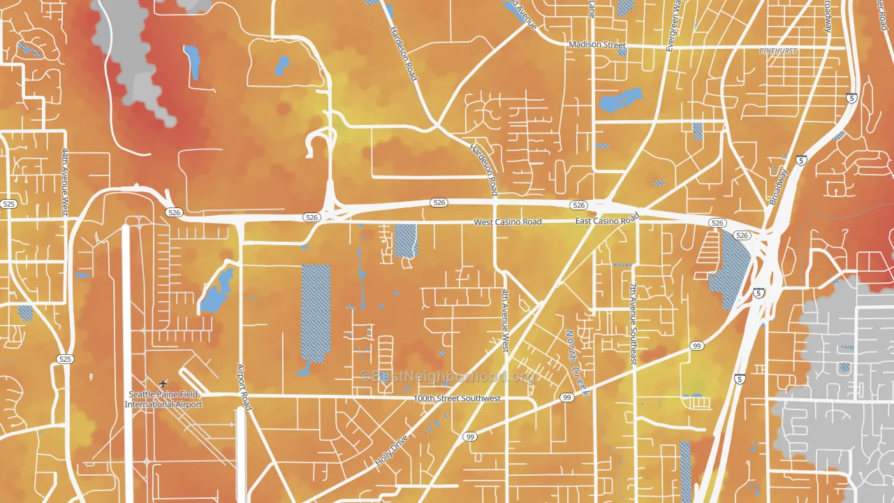 Transit Grade map of Westmont, Everett, WA